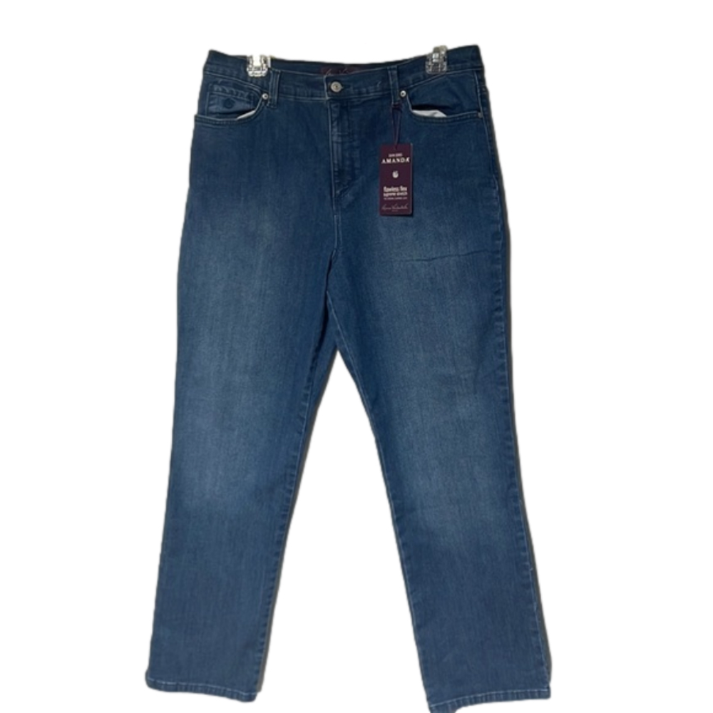 Women’s Gloria Vanderbilt Amanda 14 short tapered leg classic rise jeans nwt - Picture 1 of 6